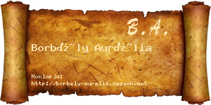 Borbély Aurélia névjegykártya